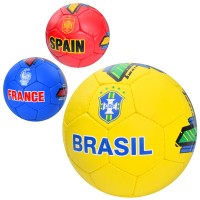 М'яч футбольний № 5 з ПУ товщиною 1,4 мм ручної роботи на 32 панелі вагою 400-420 г, в асортименті, у пакеті