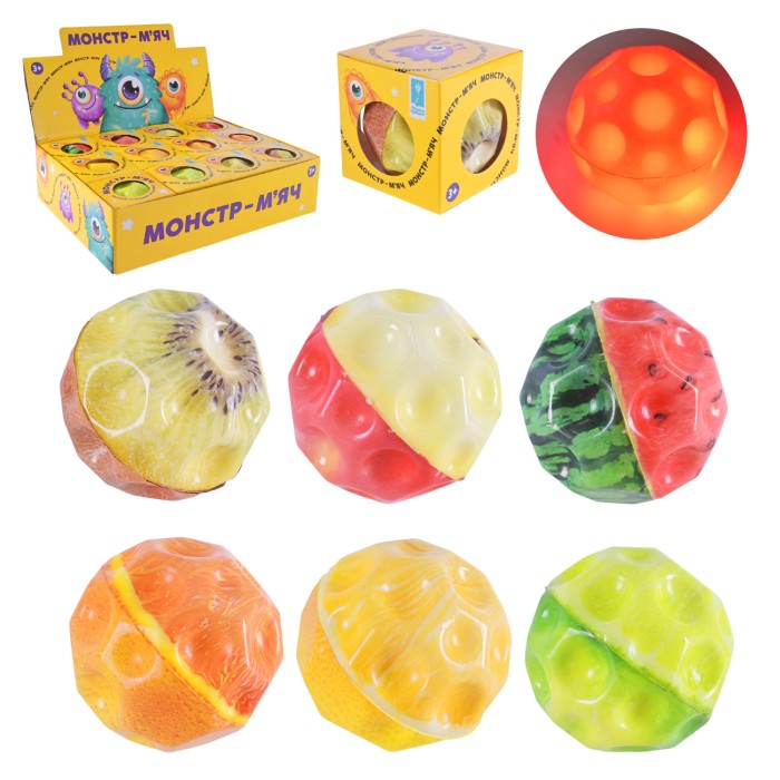 Пострибунчик «Graviti ball» 6 см зі світлом, в асортименті, 12 шт у дисплеї