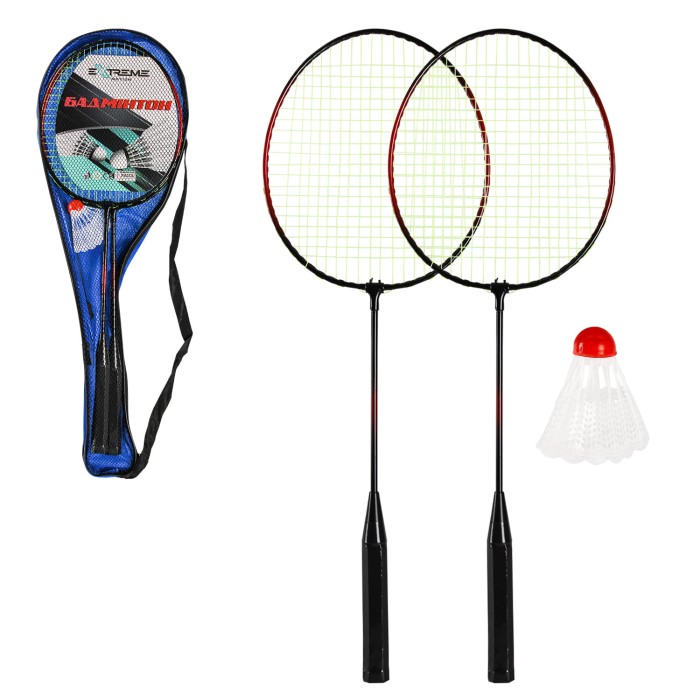 Набір для бадмінтону: 2 ракетки та воланчик, у сумці 65 см