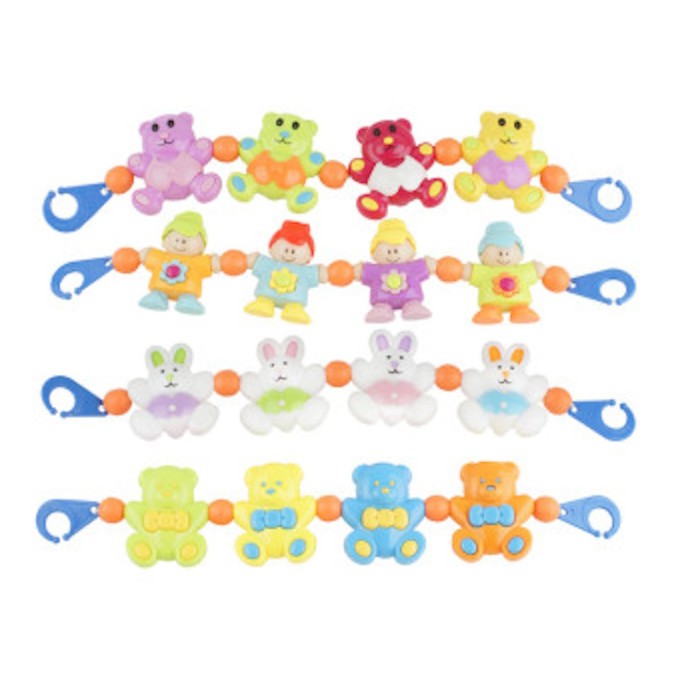 Брязкальце-розтяжка на ліжечко 50 см, в асортименті, у пакеті 8х33х4 см