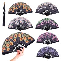 Віяло «Квіти» 23 см, в асортименті