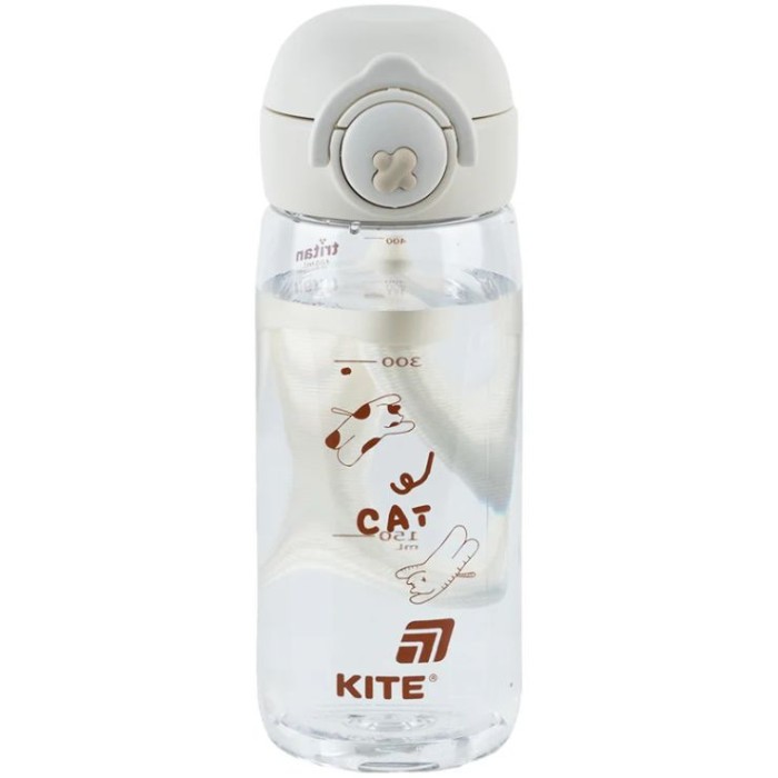 Пляшечка для води 480 мл біла, ТМ Kite