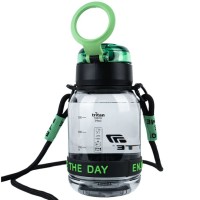 Пляшечка для води 700 мл чорно-зелена, ТМ Kite