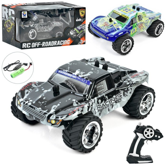 Машина 19 см р/к на акумуляторі 2,4 з гумовими колесами, USB та корпусом що не б'ється, в асортименті, у коробці 33х16,5х17 см.