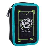 Пенал «Футбольна гра» 13х21х4 см твердий подвійний, HP-01, ТМ YES