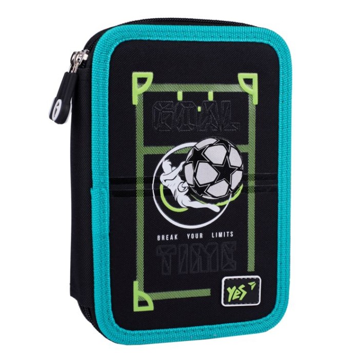 Пенал «Футбольна гра» 13х21х4 см твердий подвійний, HP-01, ТМ YES