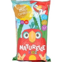 Вологі серветки дитячі «NATURELLE» з алое, 10 шт в упаковці
