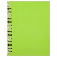 Зошит «BRIGHT» з роздільниками В6 на 100 аркушів у клітинку на спіралі з пластиковою обкладинкою, зелений, ТМ Buromax