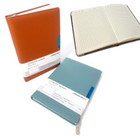 Блокнот А5 на 108 аркушів у клітинку з обкладинкою зі шкірзаму, в асортименті, ТМ Leader