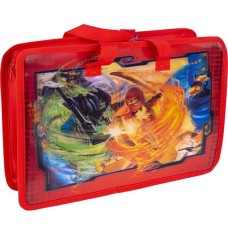 Папка-портфель «Нінзя» А4+ на блискавці з тканинними ручками, ТМ Leader