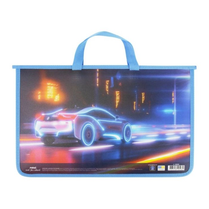 Папка-портфель А4 пластиковий на блискавці, ТМ MAXI