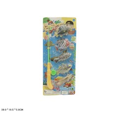 Набір для риболовлі магнітний: вудка та 5 рибок, на планшетці 39х16,5х5 см