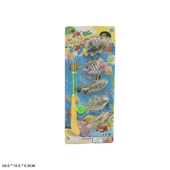 Набір для риболовлі магнітний: вудка та 5 рибок, на планшетці 39х16,5х5 см