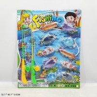 Набір для риболовлі магнітний: 2 вудки та 10 рибок, на планшетці 32,7х40,7х3 см