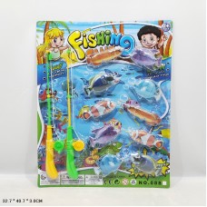 Набір для риболовлі магнітний: 2 вудки та 10 рибок, на планшетці 32,7х40,7х3 см