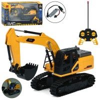Екскаватор 28 см р/к на акумуляторі зі звуком світлом, рухомими деталями та USB, у коробцi 34х18,5х12,5 см