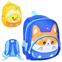 Рюкзак 24х28х10 см на 1 відділення на блискавці з кишенею та короткою ручкою, в асортименті, у пакеті 24х28х6 см