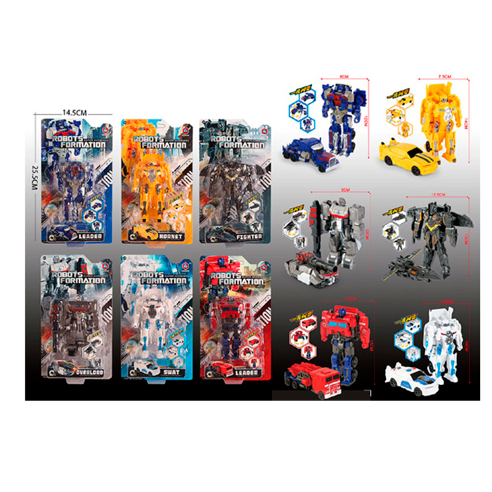 Трансформер «TF» робот 12 см + транспорт, в асортименті, на планшетці 14,5х25,5х5,5 см.