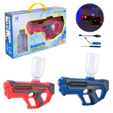 Іграшковий водний пістолет на акумуляторі зі світлом та пляшечкою, у коробці 34х7х20 см