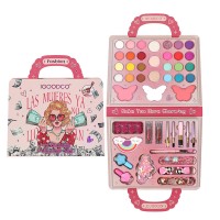 Дитяча косметика: палетка-сумочка, тіні для повік, помада, лак та аксесуари, у коробці. 25х15х2 см