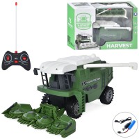 Комбайн 26 см р/к на акумуляторі зі світлом, USB та гумовими колесами, в асортименті, у коробці 31,5х21х13 см