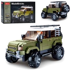 Конструктор «Джип» 15,9 см на 317 деталей з фігуркою, у коробці 38х24х7 см, SLUBAN