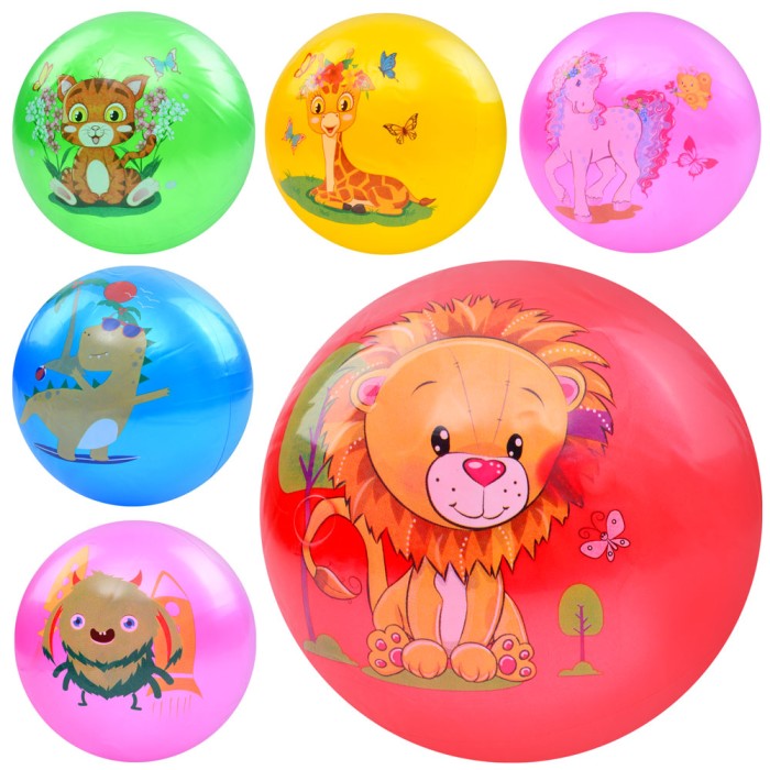 М'яч дитячий 9 дюймів з ПВХ вагою 57-62 г, в асортименті