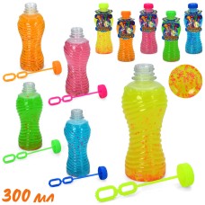 Мильні бульбашки 15,5х6х6 см 300 мл ароматизовані з мішурою, в асортименті