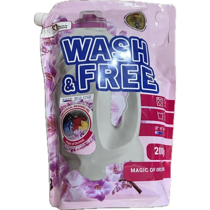 Гель для прання «Universal. Магія орхідеї» 2 л докпай, WASH&FREE