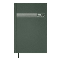 Щоденник датований A5 на 320 арушів з обкладинкою зі шкірзаму, зелений, ТМ Buromax