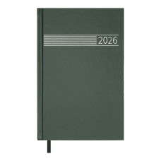 Щоденник датований A5 на 320 арушів з обкладинкою зі шкірзаму, зелений, ТМ Buromax