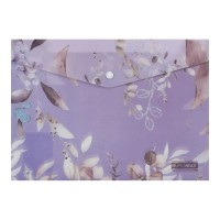 Папка-конверт «ARABESKI» А4 на кнопці, сливова, TM Buromax