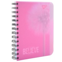 Зошит з роздільниками «Вір в себе» В6 на 144 аркуші у клітинку на спіралі збоку з пластиковою обкладинкою, ТМ YES