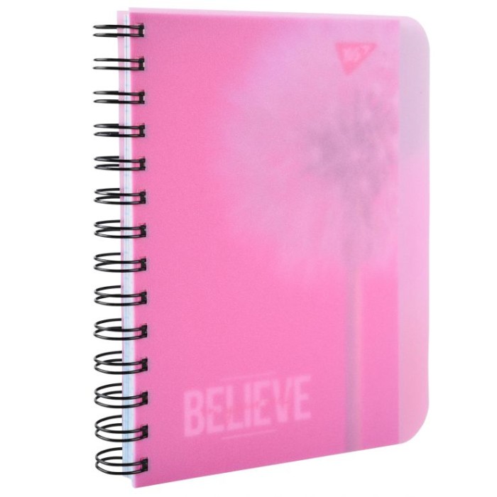 Зошит з роздільниками «Вір в себе» В6 на 144 аркуші у клітинку на спіралі збоку з пластиковою обкладинкою, ТМ YES