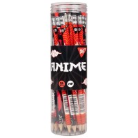 Олівець графітний «Anime» з гумкою, в асортименті, 36 шт у тубі, ТМ Yes