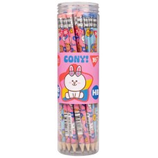 Олівець графітний «Line Friends. Heroes» з гумкою, в асортименті, 36 шт у тубі, ТМ Yes