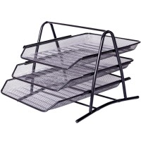 Лоток «Сітка» горизонтальний металевий на 3 відділення чорний