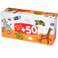 Серветки косметичні «№1» універсальні двошарові, 150 шт в упаковці, Bella