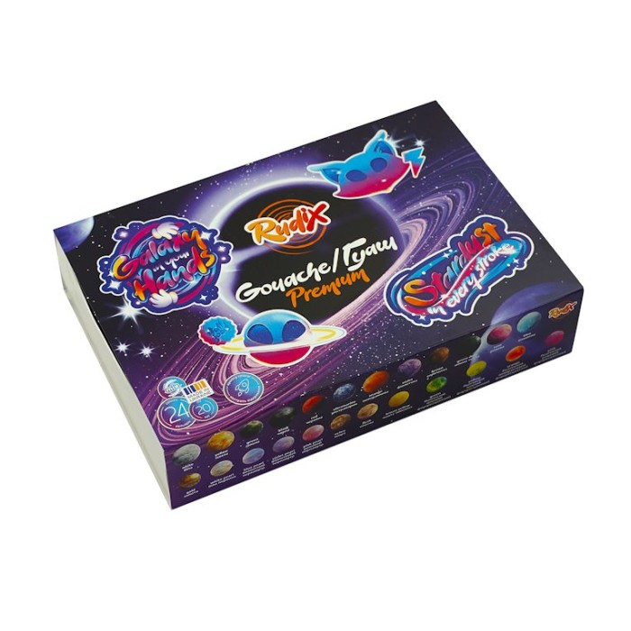 Фарби гуашеві 24 кольори по 20 мл, RUDIX