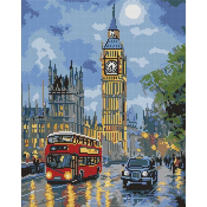 Набір з алмазною мозаїкою «Лондон вночі» 40х50 см, ТМ Ідейка