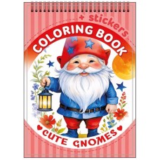 Розмальовка на 12 аркушів з наліпками на спіралі 10,5х15 см, ТМ Манадрин