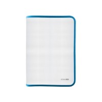 Папка-пенал В5 пластикова на блискавці, текстура «тканина», синя, ТМ Economix