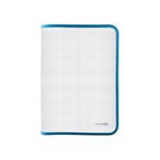 Папка-пенал В5 пластикова на блискавці, текстура «тканина», синя, ТМ Economix