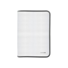 Папка-пенал В5 пластикова на блискавці, текстура «тканина», сіра, ТМ Economix