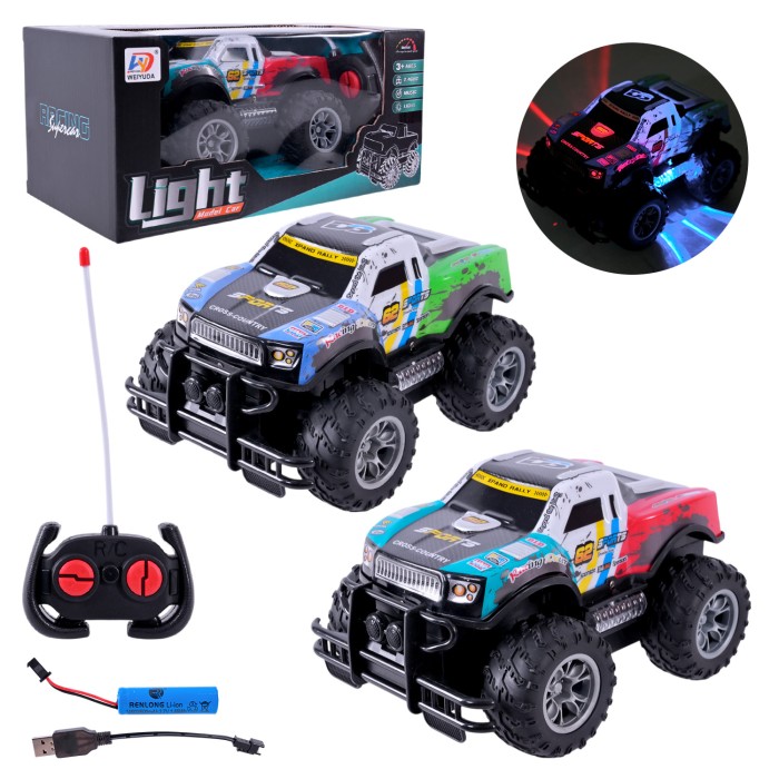 Машина 25 см р/к на акумуляторі зі світлом та звуком, в асортименті, у коробці 27х12,5х14,5 см