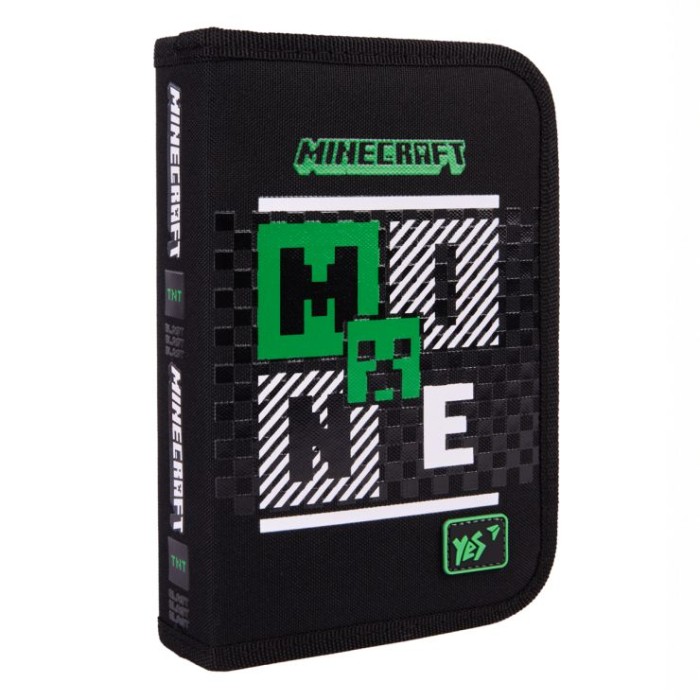 Пенал «Minecraft Game» 13х21х3 см твердий одинарний без клапана, HP-02 , ТМ YES