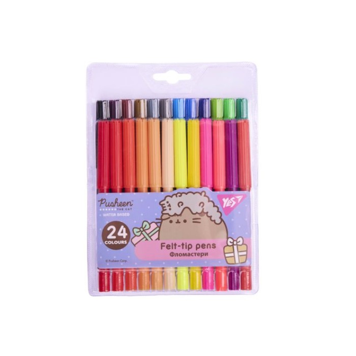 Фломастери «Pusheen» на 24 кольори, ТМ Yes