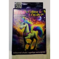 Крейда «UNICORN» кольорова 12 шт на 6 кольорів квадратна, TM ZiBi