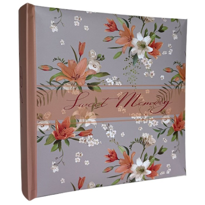 Фотоальбом «Orang Spring» на 200 фото 10х15см з паперовими аркушами, обкладинка з ламінованого картону, 22х22 см