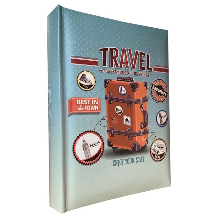 Фотоальбом «SUITCASE» на 200 фото 10х15см з паперовими аркушами, обкладинка з ламінованого картону, 22х22 см